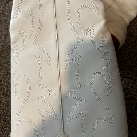 Tall White Cowboy Boots - Picture 2 of 2